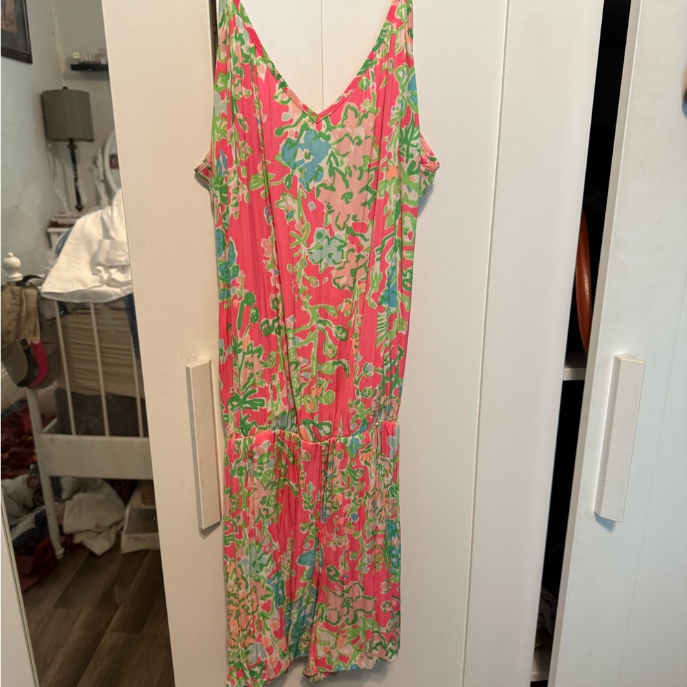 Lilly Pulitzer Vibrant Pink and Green Dress